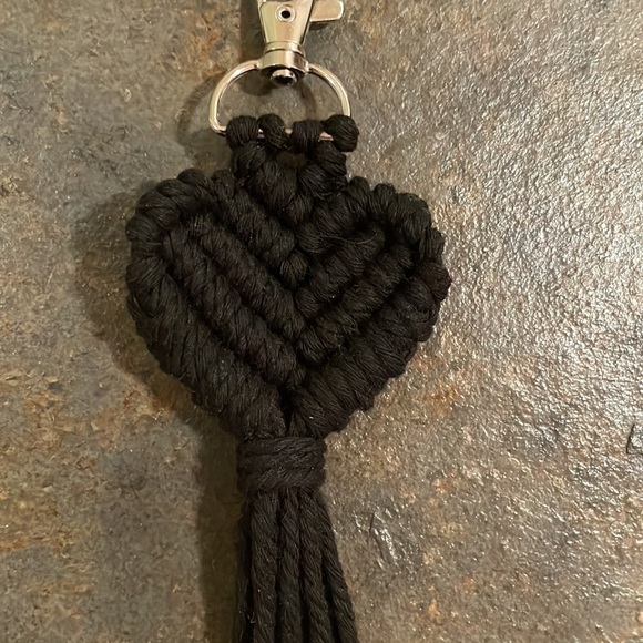 Macrame Heart Keychain ||2 for $20|| - Picture 2 of 2